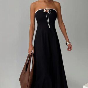 Princess Polly Bijou strapless maxi dress black